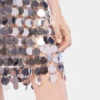 Rochia iconică argintie Sparkle cu discuri