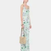 Rochie cu imprimeu floral și detalii cu lanțuri