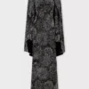 Rochie din crep cu broderie din perle