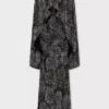 Rochie din crep cu broderie din perle