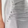 Rochie drapată argintie din lurex
