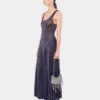 Rochie evazată din tricot cu detalii hotfix
