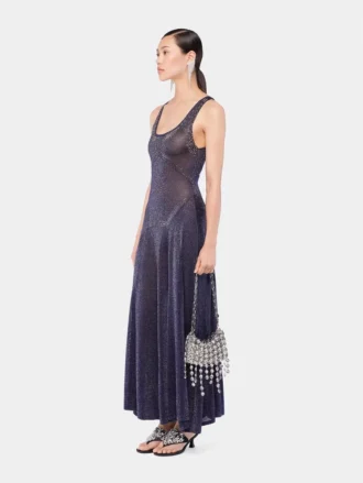 Rochie evazată din tricot cu detalii hotfix