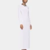 Rochie lungă albă din jersey