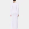Rochie lungă albă din jersey