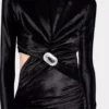 Rochie lungă din catifea drapată