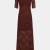 Rochie lungă din dantelă