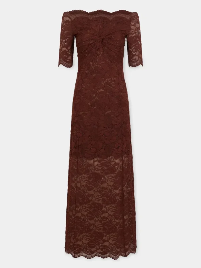 Rochie lungă din dantelă