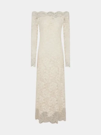Rochie lungă din dantelă