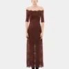 Rochie lungă din dantelă