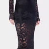 Rochie lungă din dantelă