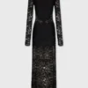 Rochie lungă din dantelă