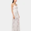 Rochie lungă din dantelă, de culoare ivoriu
