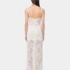 Rochie lungă din dantelă, de culoare ivoriu