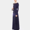 Rochie lungă din jersey cu detalii godet