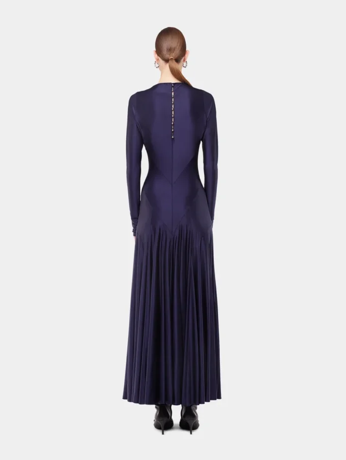 Rochie lungă din jersey cu detalii godet