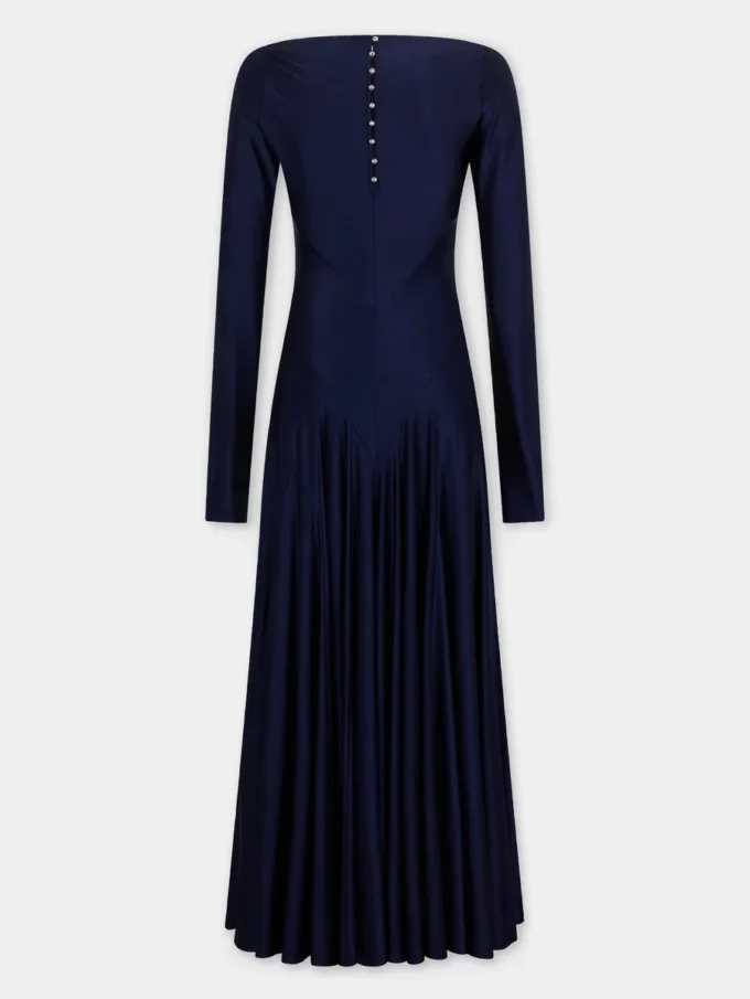 Rochie lungă din jersey cu detalii godet