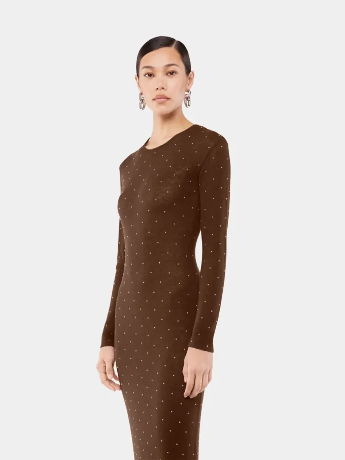 Rochie lungă din lână, ca o a doua piele