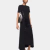 Rochie lungă drapată din jersey