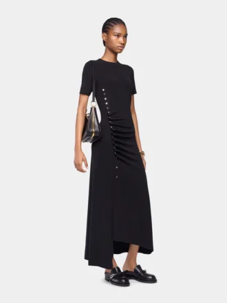 Rochie lungă drapată din jersey