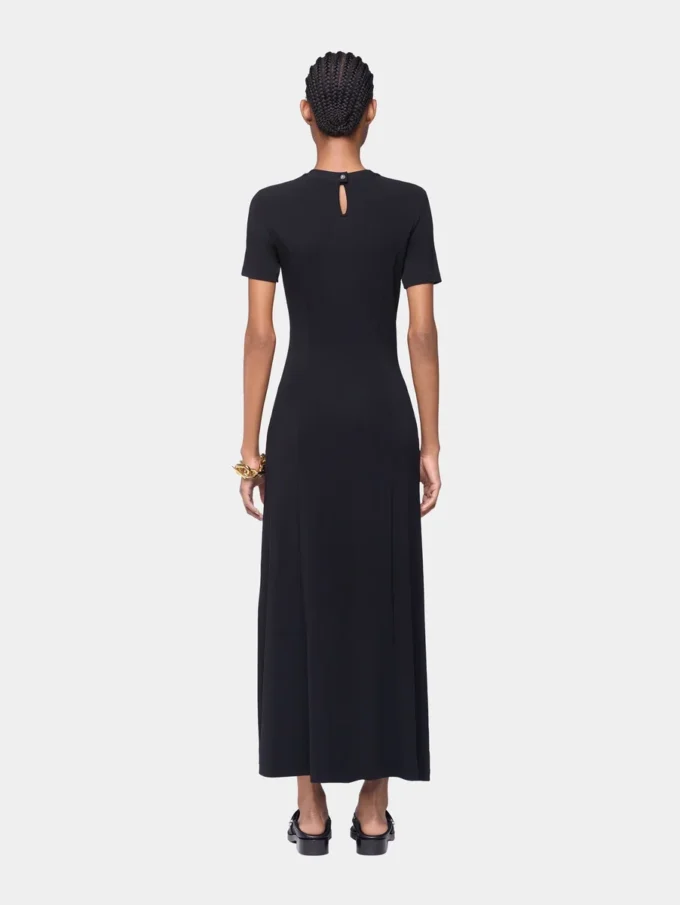 Rochie lungă drapată din jersey