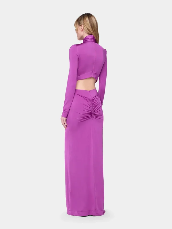 Rochie lungă fucsia din jersey