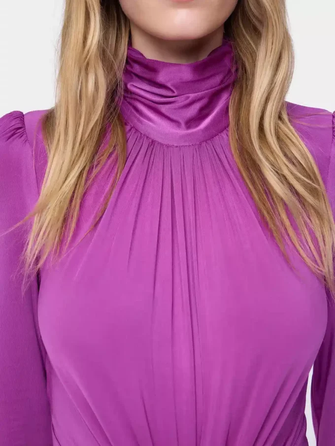 Rochie lungă fucsia din jersey