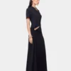 Rochie lungă neagră din bumbac jersey
