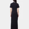 Rochie lungă neagră din bumbac jersey