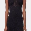 Rochie lungă neagră din dantelă