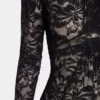Rochie lungă neagră din dantelă
