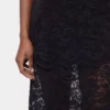 Rochie lungă neagră din dantelă