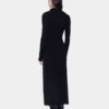 Rochie lungă neagră din lână