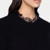 Rochie lungă neagră din lână