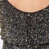 Rochie midi din crep cu detalii brodate cu paiete