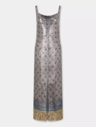 Rochie midi din plasă imprimată