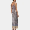 Rochie midi din plasă imprimată