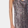 Rochie midi din plasă imprimată
