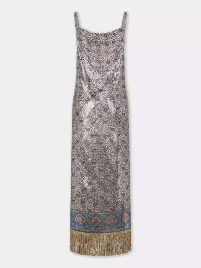 Rochie midi din plasă imprimată