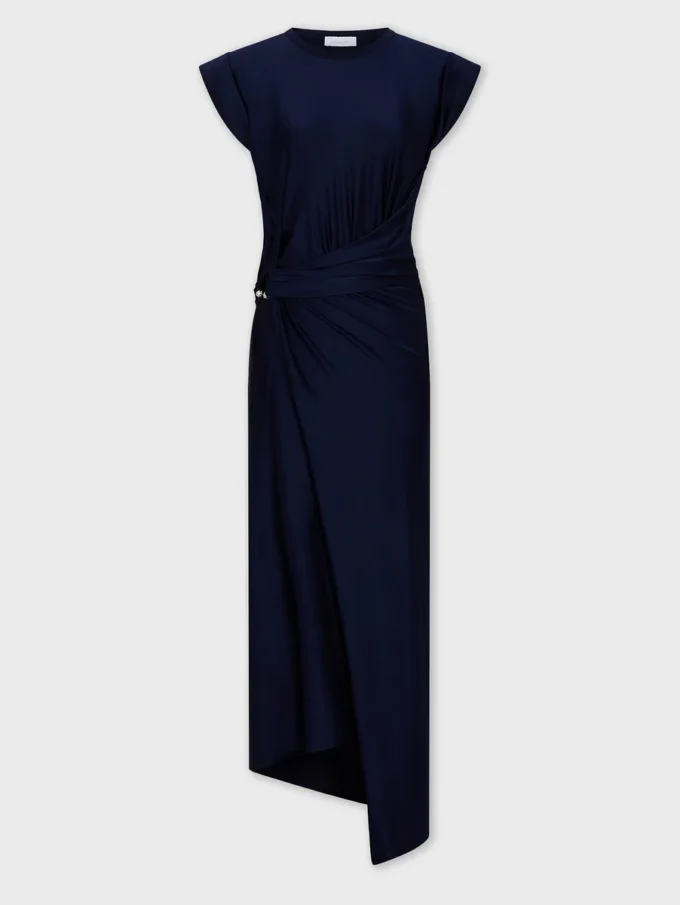 Rochie midi din tricot cu piercing