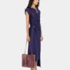 Rochie midi din tricot cu piercing