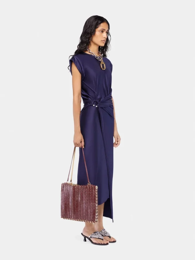 Rochie midi din tricot cu piercing