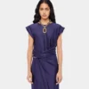Rochie midi din tricot cu piercing