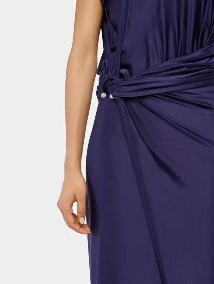 Rochie midi din tricot cu piercing