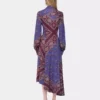 Rochie midi drapată din jersey imprimat