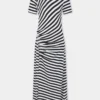 Rochie midi drapată din lână