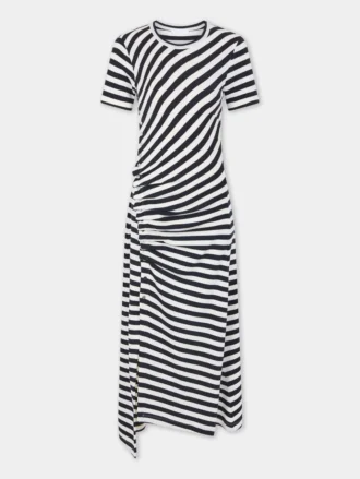 Rochie midi drapată din lână