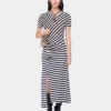 Rochie midi drapată din lână