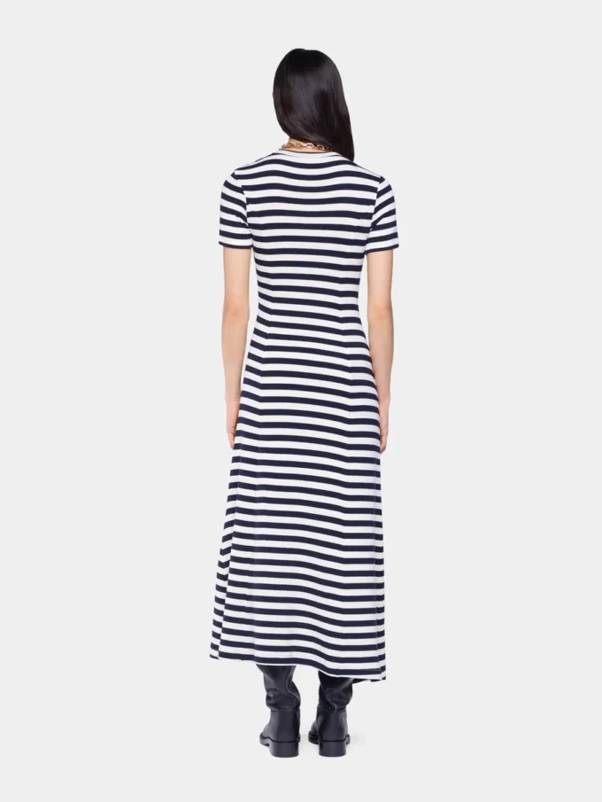 Rochie midi drapată din lână