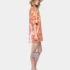 Rochie mini din bumbac și paiete